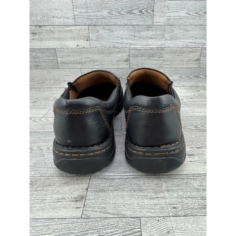 Born Men Black Leather Slip On Moc Toe Loafers Shoes M3663 CCI15 Size‎ 12M